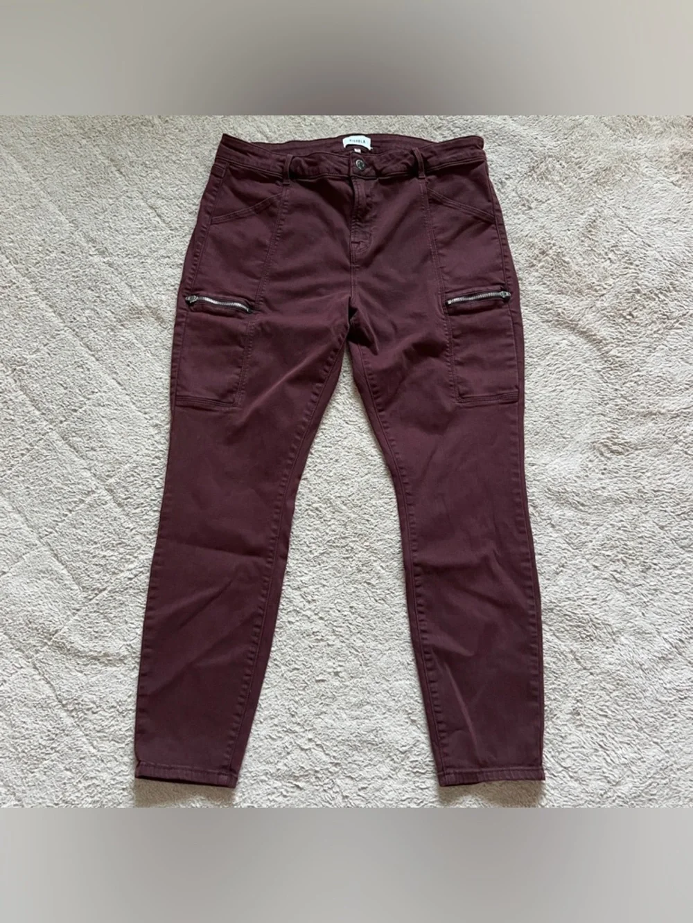 Pistola Hannah Cargo High Rise Skinny Jeans Preppy Biker‎ Moto Utility Size 32 - Picture 4 of 7